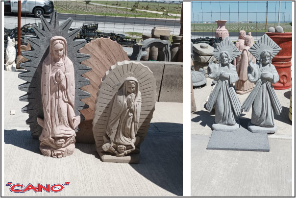 virgen de guadalupe de cantera para jardín jalapa